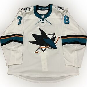 San Jose Sharks Evan Weinger TI Adidas MiC NHL Hockey Jersey Size 56